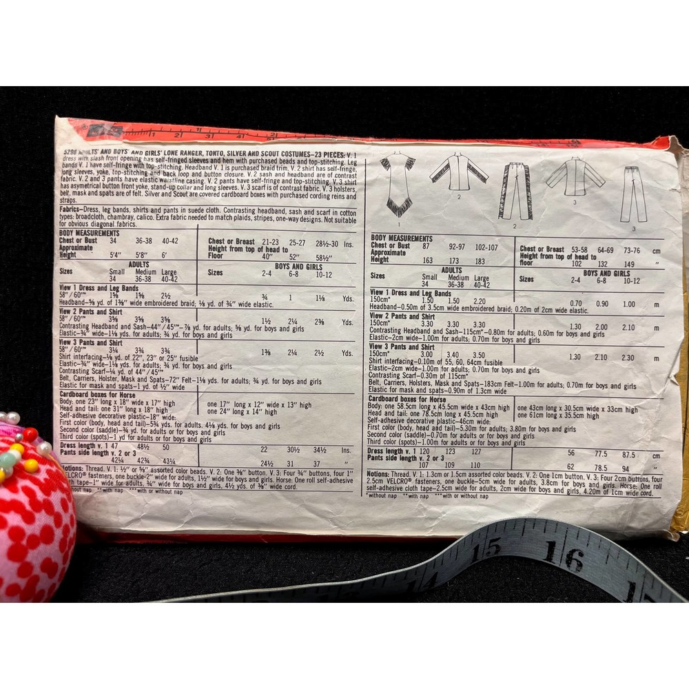 Simplicity 5298 Costume Native American Indian & Western Ware Cowboy 6-8